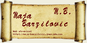 Maja Barzilović vizit kartica